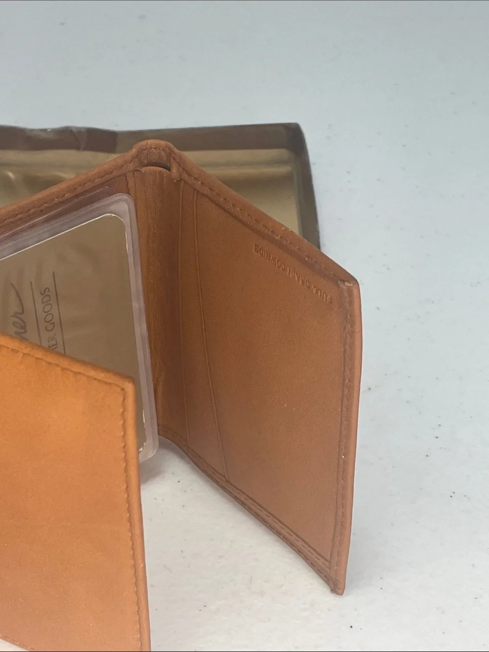 Tan Leather Card & Key Organizer